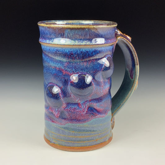 Handmade ceramic mugs stoneware coffee mugs pottery tea mugs cup stoneware drinkware - Purple bump - item 3189